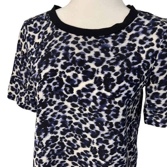 Rebecca Taylor 100% silk short sleeve leopard print shirt - Picture 2 of 9